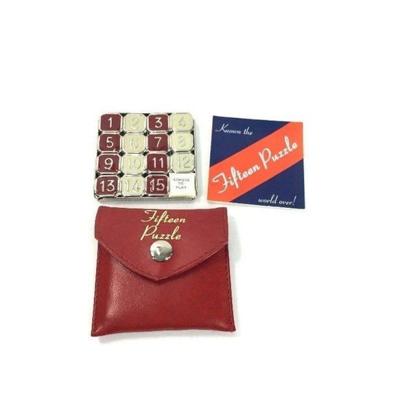 Fifteen Puzzle in Travel Pocket Case - Picture 1 of 8